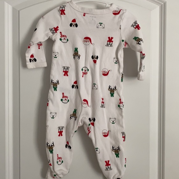 🟧 $2 ADD-ON ITEM 🟧 CARTER’S • Footed Pajamas • 6 months • Xmas - Picture 5 of 5